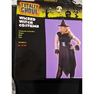 Totally Ghoul Wicked Witch Halloween Costume Women's Size XL 18 - 20 Witch Hat